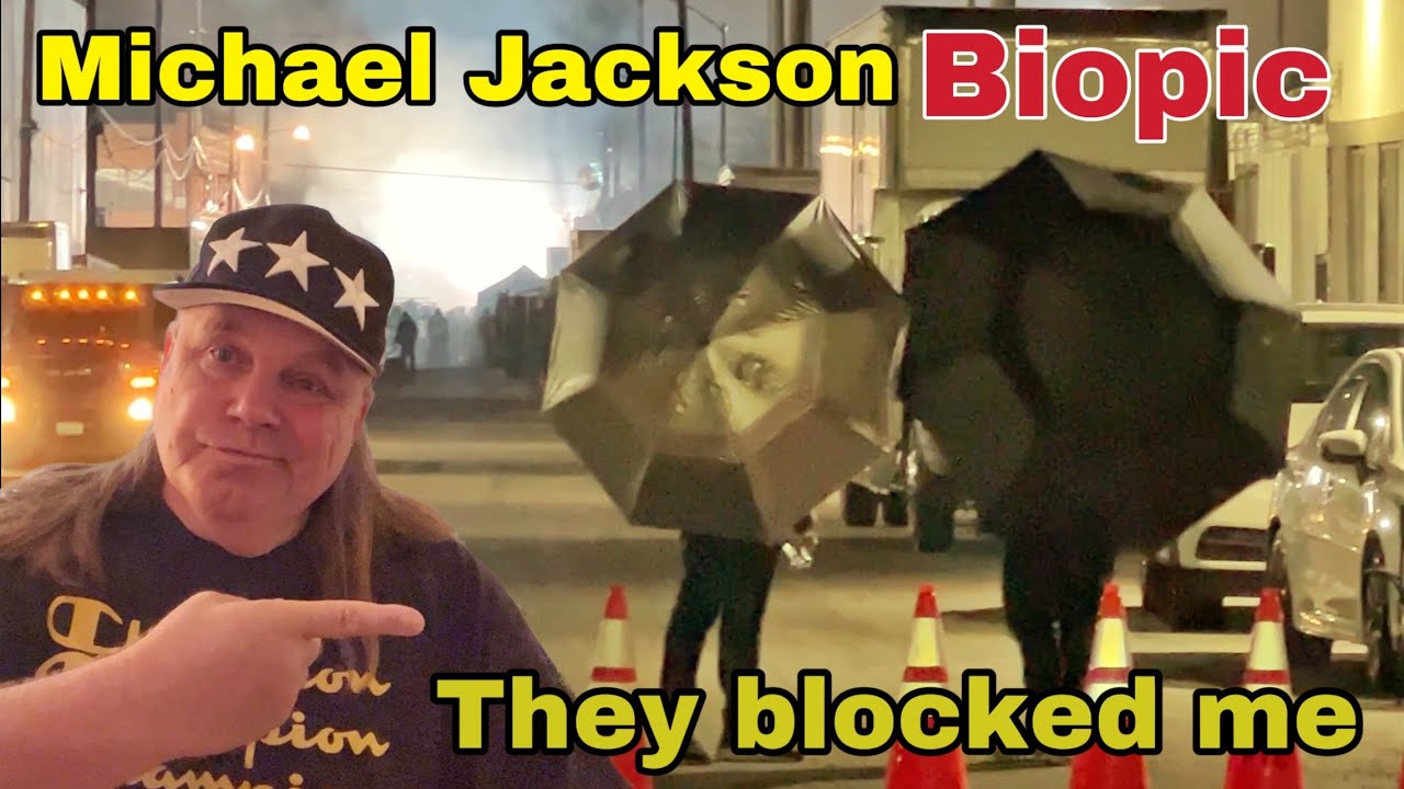 Trying to film Michael Jackson Biopic ,Security blocked me with umbrellas Thriller location