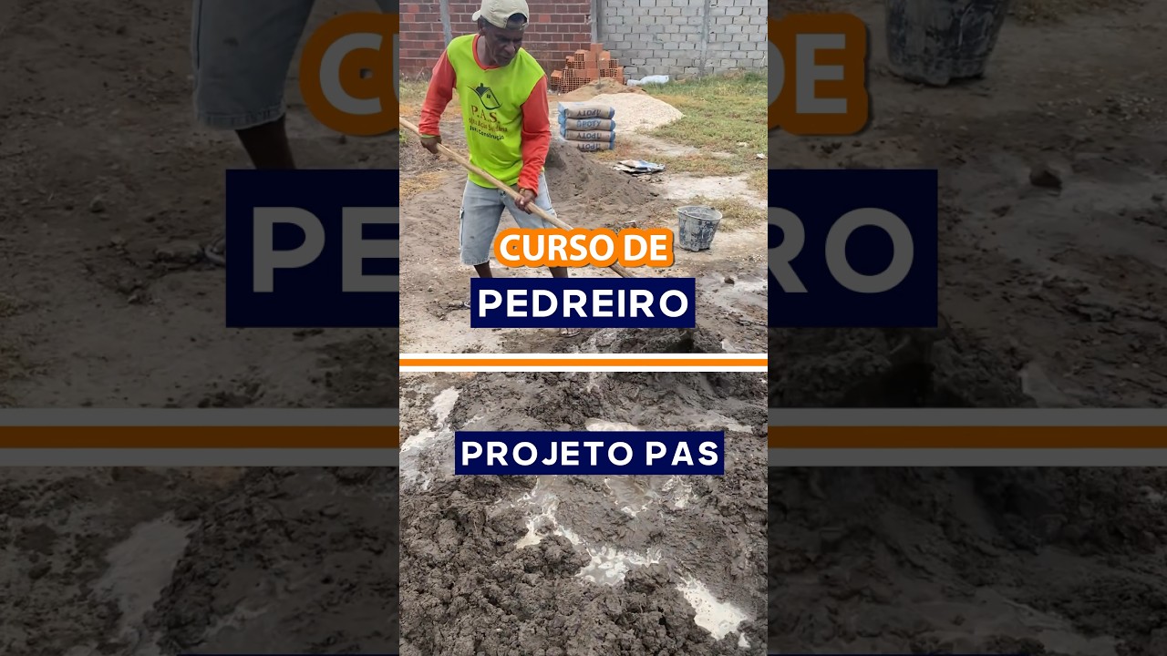 Curso de pedreiro na pr&aacute;tica #ajudaroproximo #obra #construa #projeto #construir #estrutura
