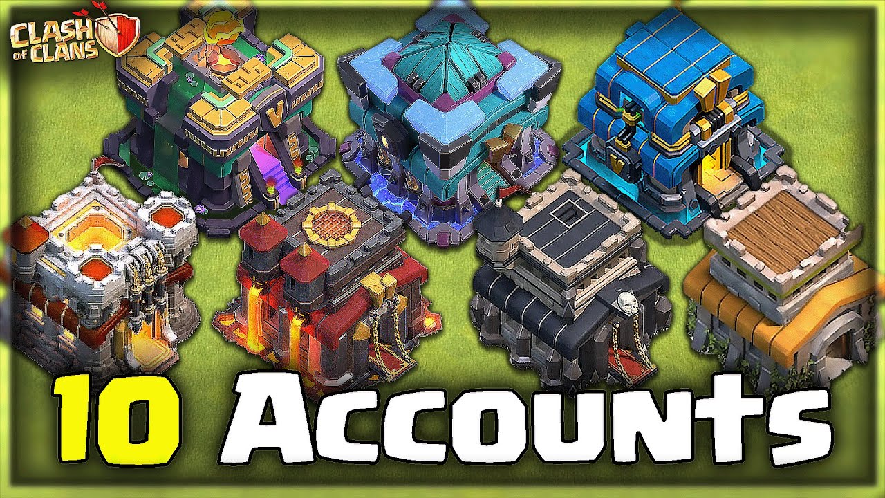 Ich spiele ALLE MEINE ACCOUNTS  in Clash of Clans in diesem Video!