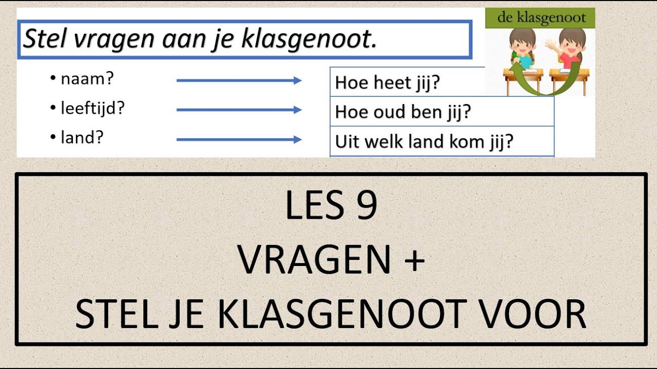 NT2 - LES 9 -Stel je klasgenoot voor #Nederlandsleren #learndutch #Hollandacaögreniyorum #Nederlands