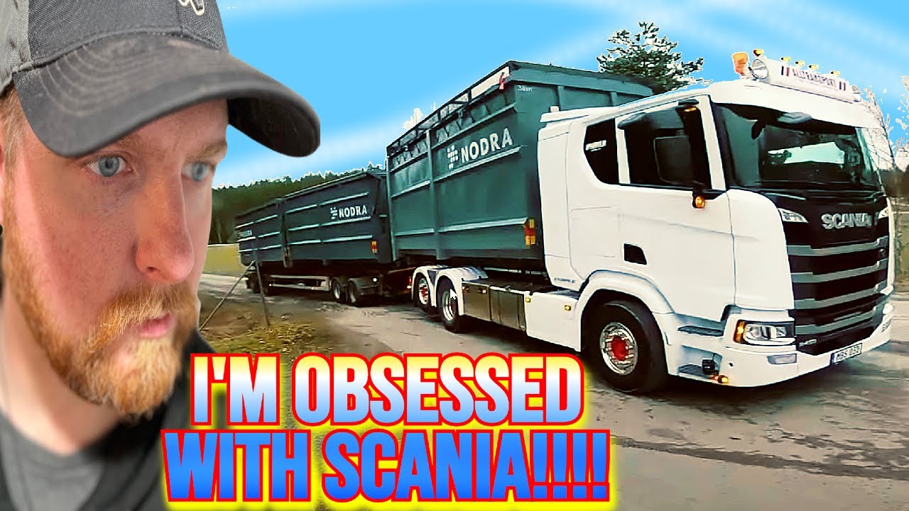 American Reacts to POV Drive in Sweden- 24 Meter Truck - Scania