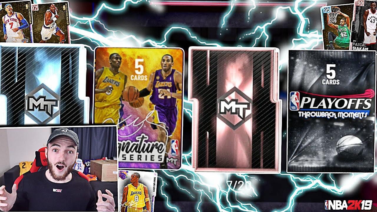 MULTI PACKS PACK OPENING! KOBE BRYANT & THROWBACK MOMENTS PACKS! (NBA 2K19 MYTEAM)