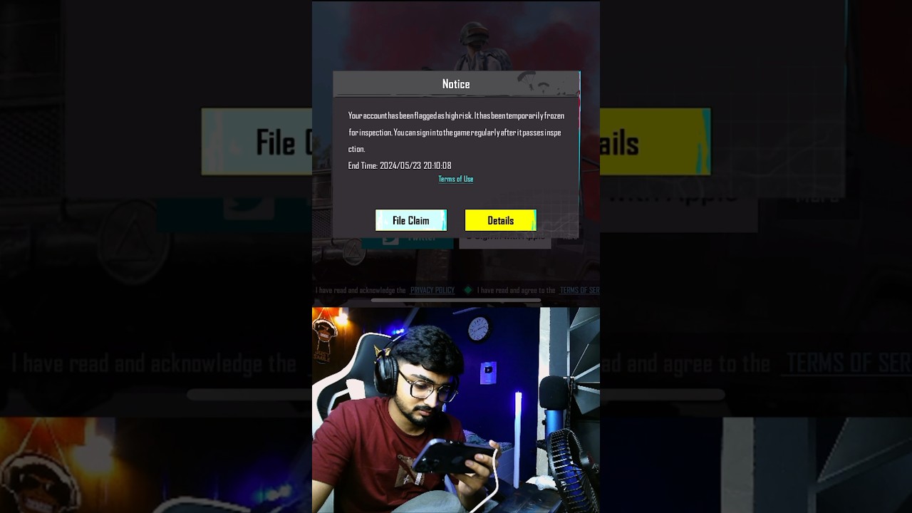 My ID got banned on live stream 😱 #shorts #pubgmobile #bgmi