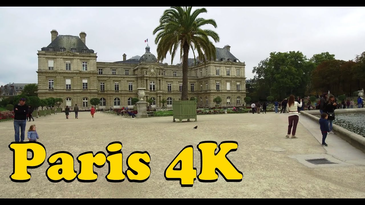 Walk around Paris France. [4K] Place d'Itali - Panthéon - Louvre.