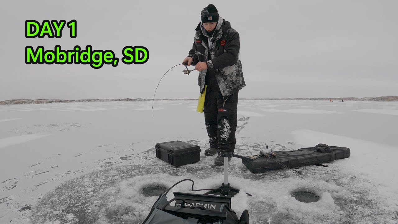 Ice Fishing Day 1 - (Mobridge SD) || Annual WALLEYE Tournament