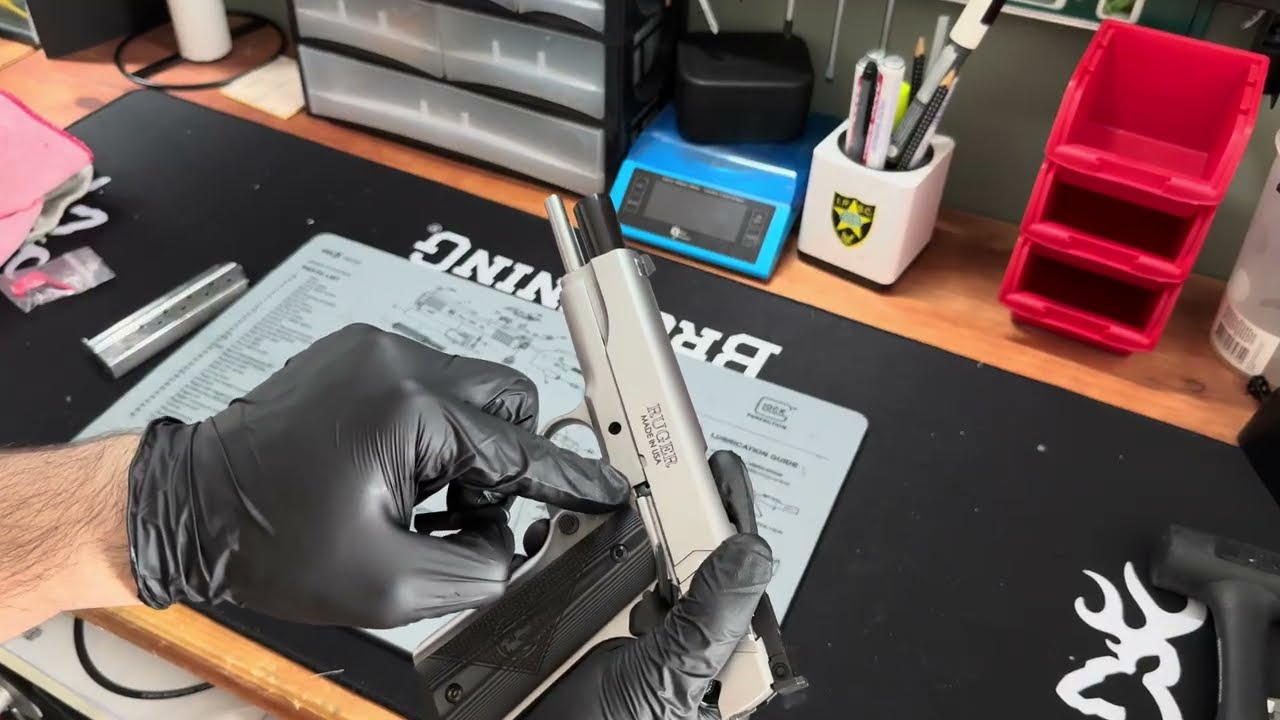 How to field strip/disassemble/reassemble a Ruger SR1911 bull barrel 
