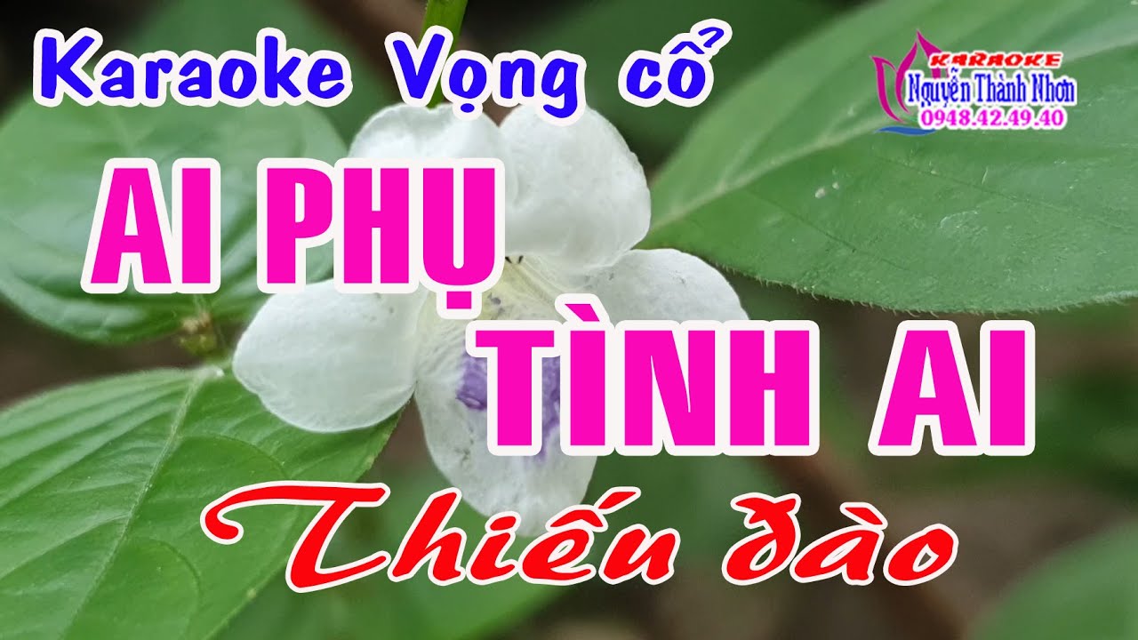 Karaoke vọng cổ AI PHỤ TÌNH AI - THIẾU ĐÀO [ Hát với Hoàng Hôn ]