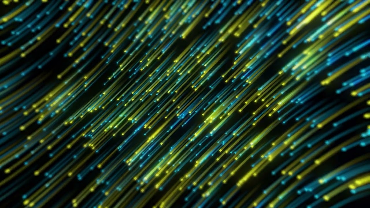 3 Hours Particle Flow Loop | Dynamic Yellow & Blue Data Stream Background