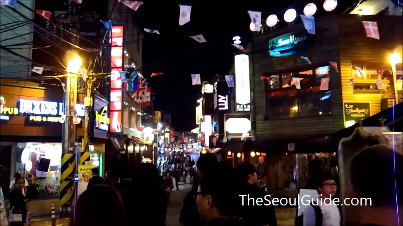 The multicultural district of Itaewon in Seoul, South Korea