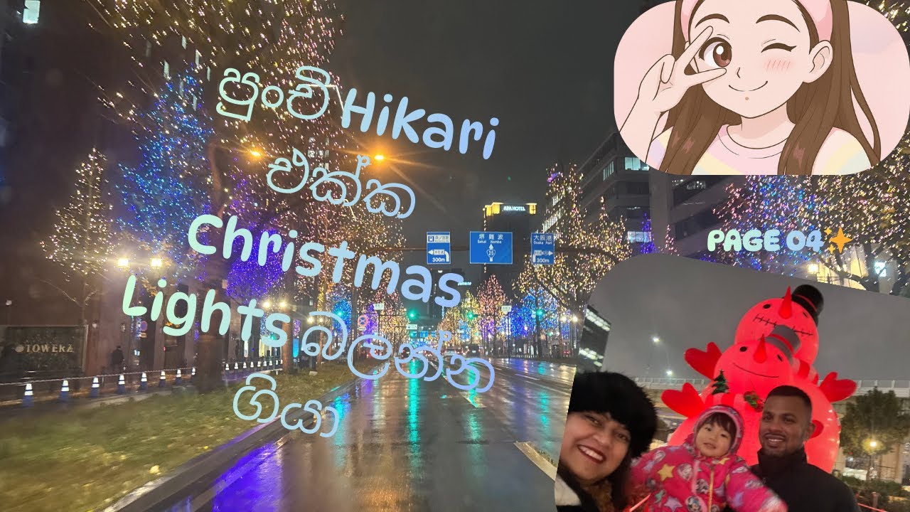 පුංචි Hikari එක්ක Christmas Lights බලන්න ගියා l SINHALA VLOG 🇯🇵🎄