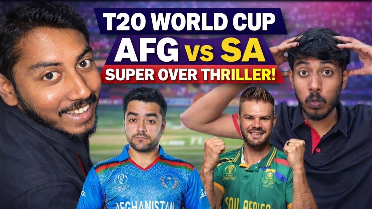 T20 WORLD CUP AFG VS SA SUPER OVER THRILL REACTION 🔥 #savsafg #afghanistan #southafrica #indvspak 