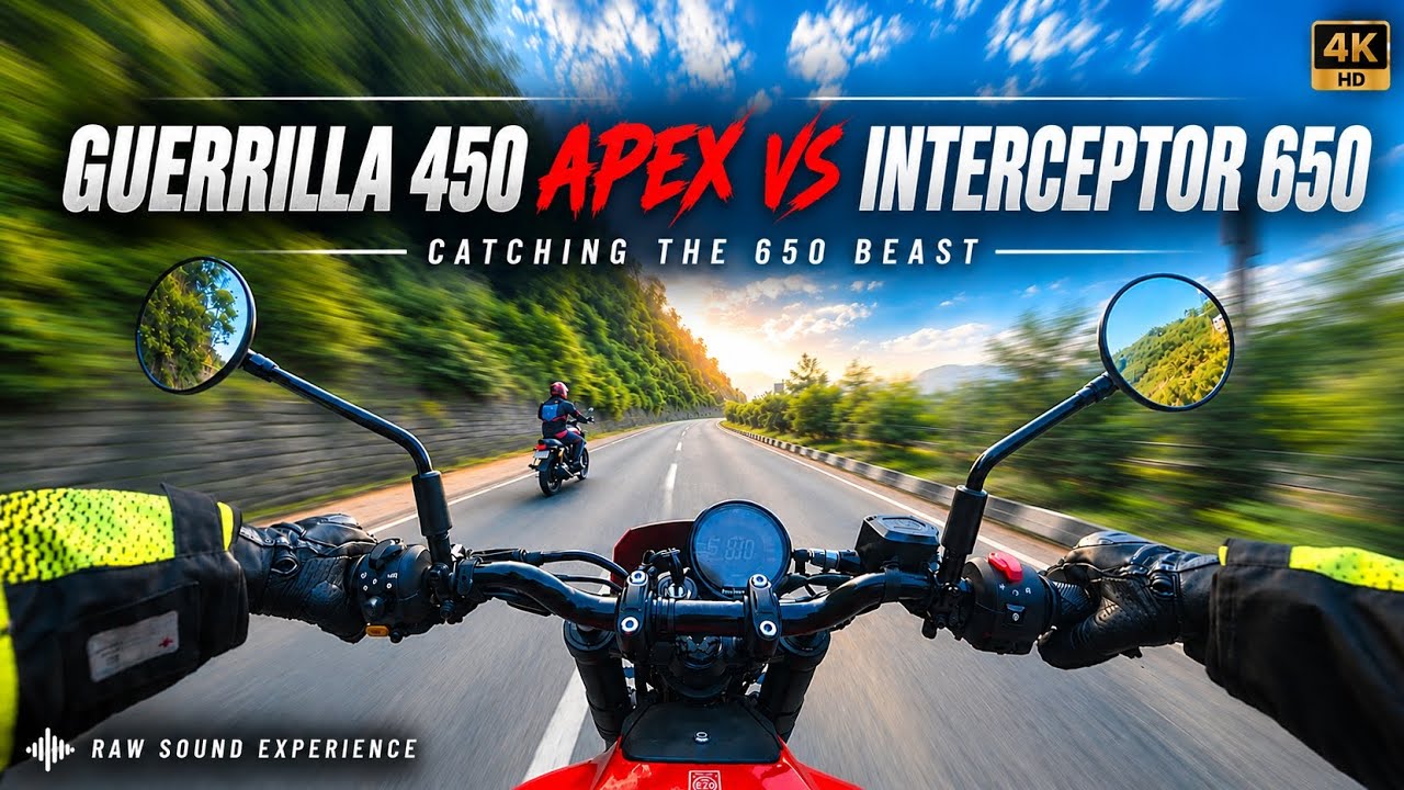 Guerrilla 450 Apex vs Interceptor 650 | Royal Enfield | Raw sound Experience [4k]