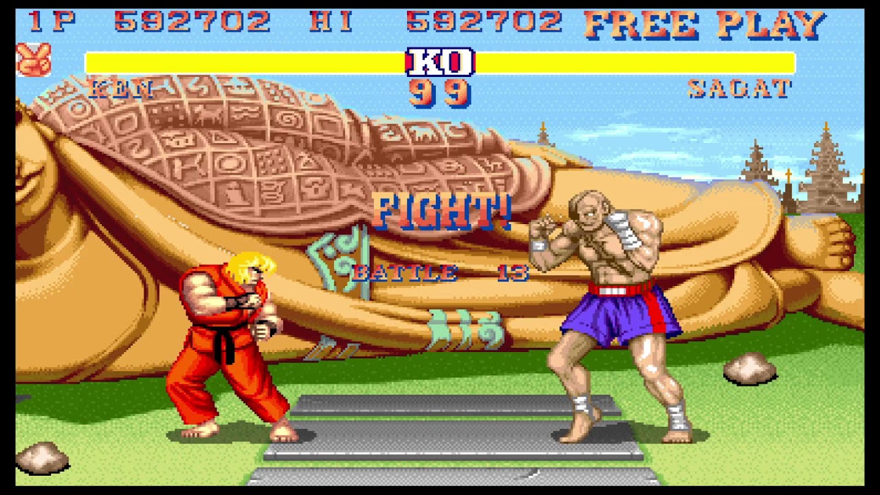 Street Fighter 2 Champion Edition Arcade ibm Game Difficulty 1234567 (8) Game Pad