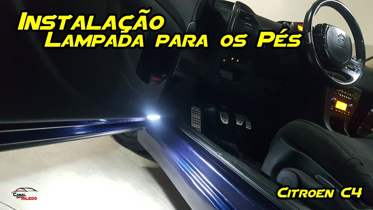 Instalação Lampadas Led para os Pés por Baixo da Porta - Citroen C4