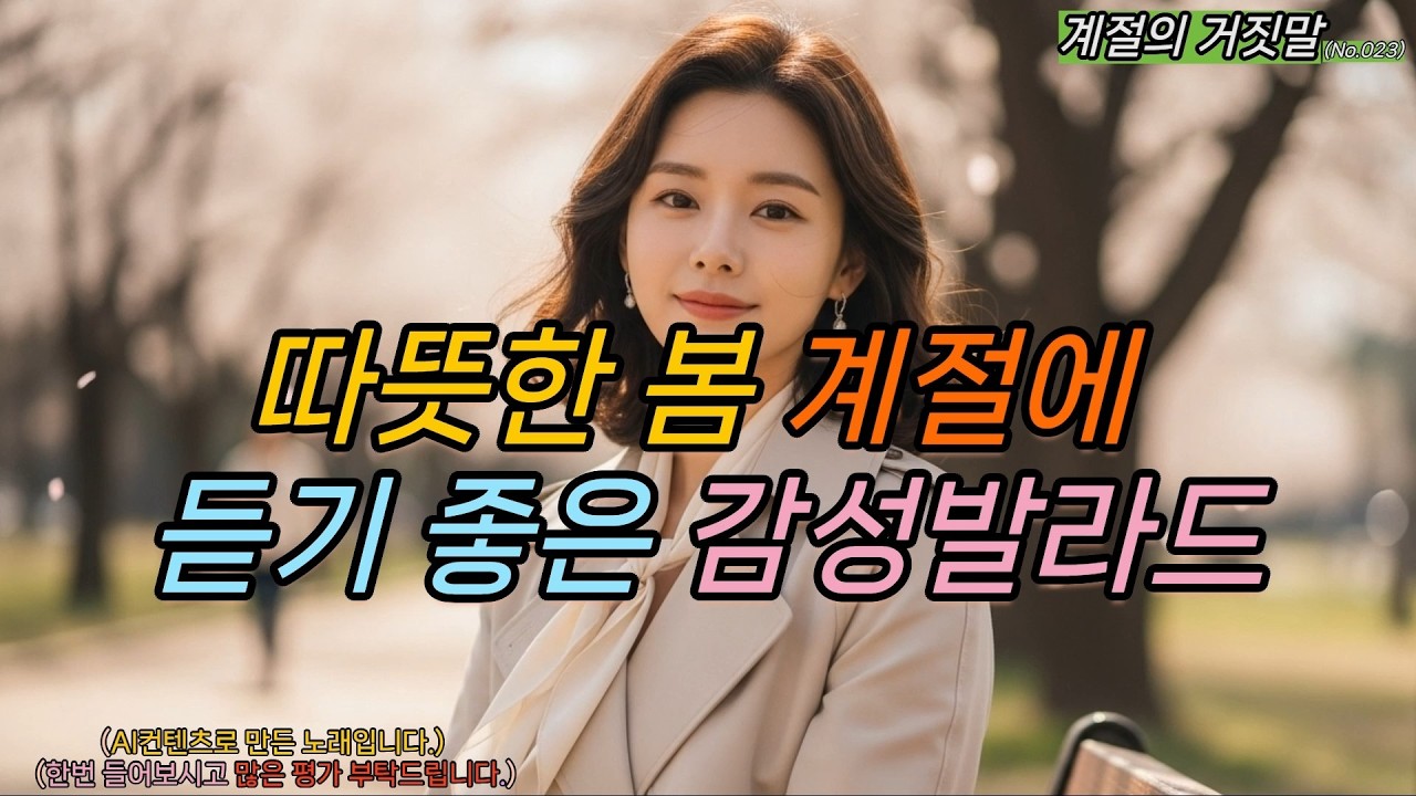 따뜻한 봄 계절에 듣기 좋은 감성발라드(s023) - 계절의 거짓말 #발라드 #봄 #감성발라드