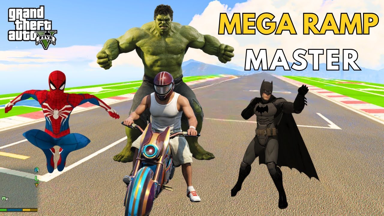 Pro vs Impossible Mega Ramp 😈 | GTA V Long Gameplay