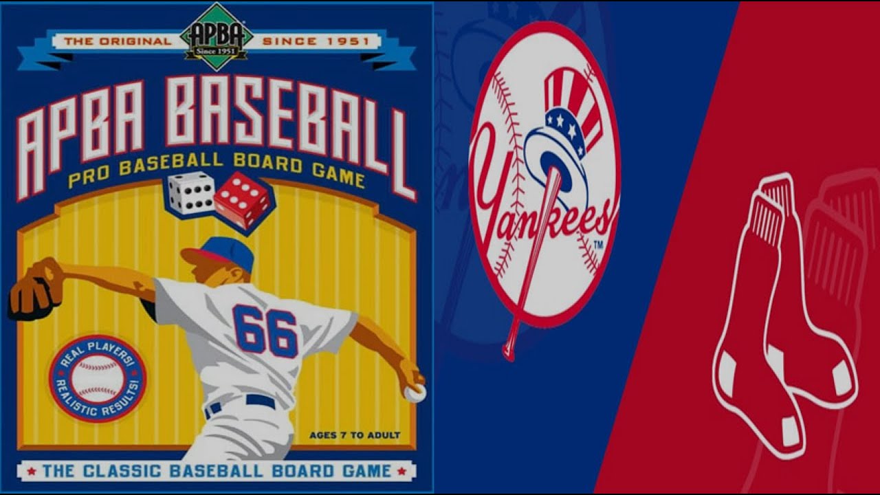 APBA Baseball Game Card & Dice - 1995 Yankees vs Red Sox (first time every playing APBA)