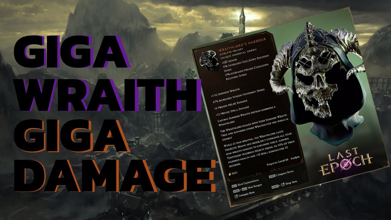 Last Epoch 1.0 | GIGA Wraithlord Endgame (Necro) Build