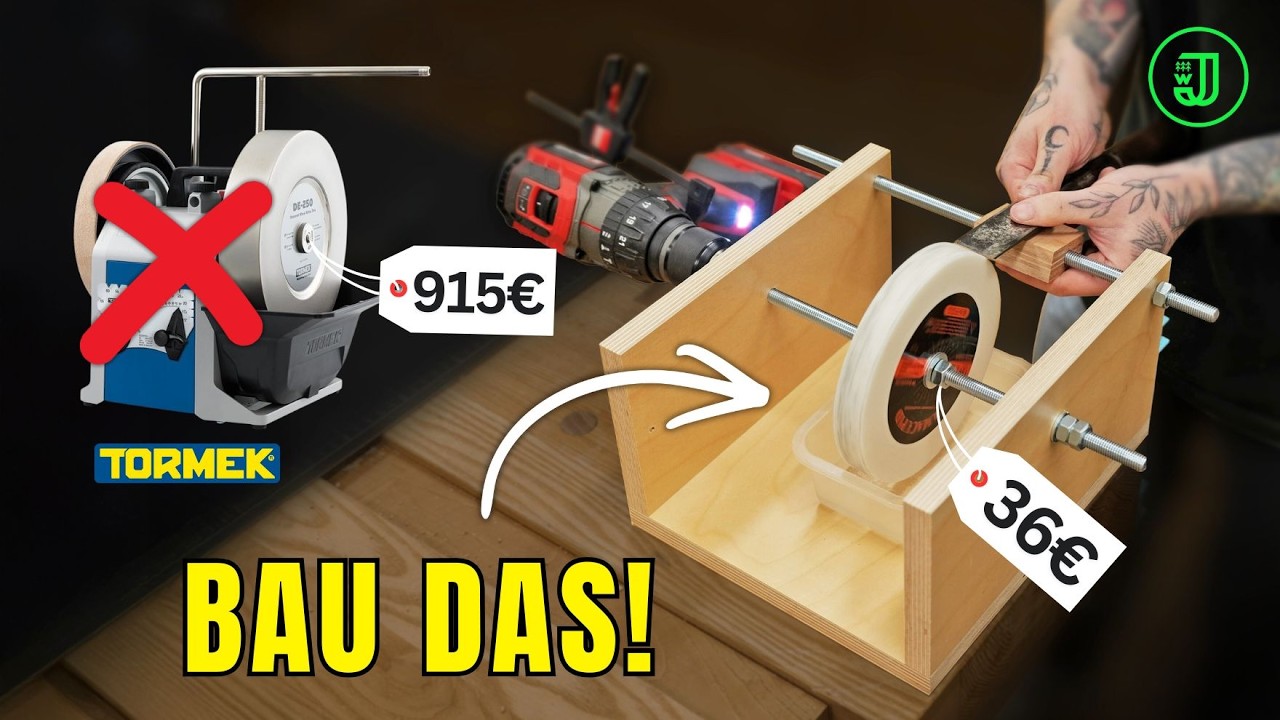 TORMEK zu teuer? 👉 So einfach kannst du WERKZEUG SCHÄRFEN - mit dem AKKUSCHRAUBER! 🤩 | Jonas Winkler