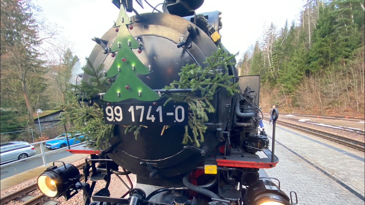 Planeinsatz am 7.12.25 auf der Weißeritztalbahn mit 99 1741-0. 