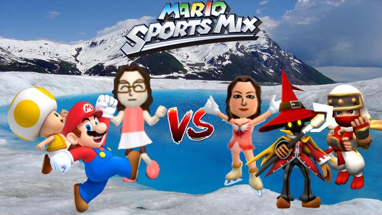 Mario Sports Mix - Dodgeball (3 players, Expert CPU) Exhibition Match #338 [READ DESC]