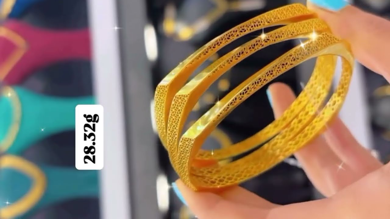Tanishq Light Weight Gold Bangles Designs with Price||Latest Gold Bala Collection||Gold Bangles Set