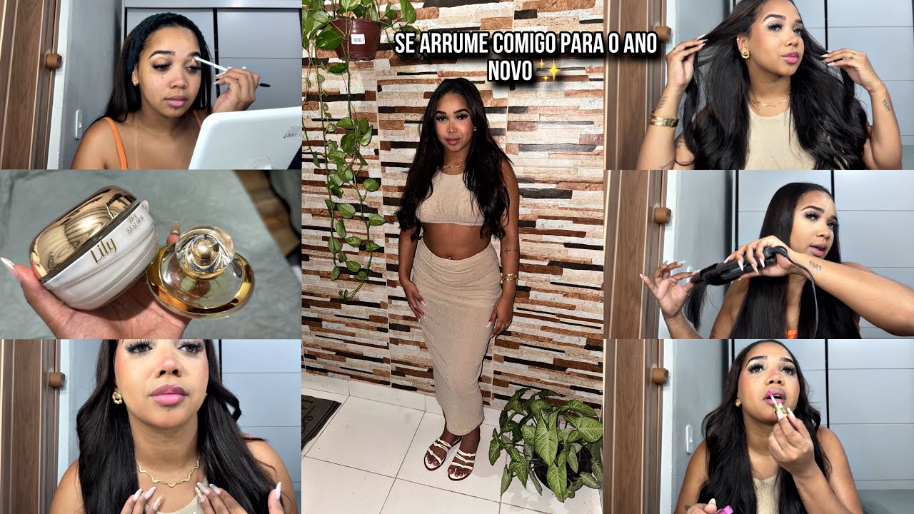 SE ARRUME COMIGO PARA O ANO NOVO| cabelo,make,acessórios✨