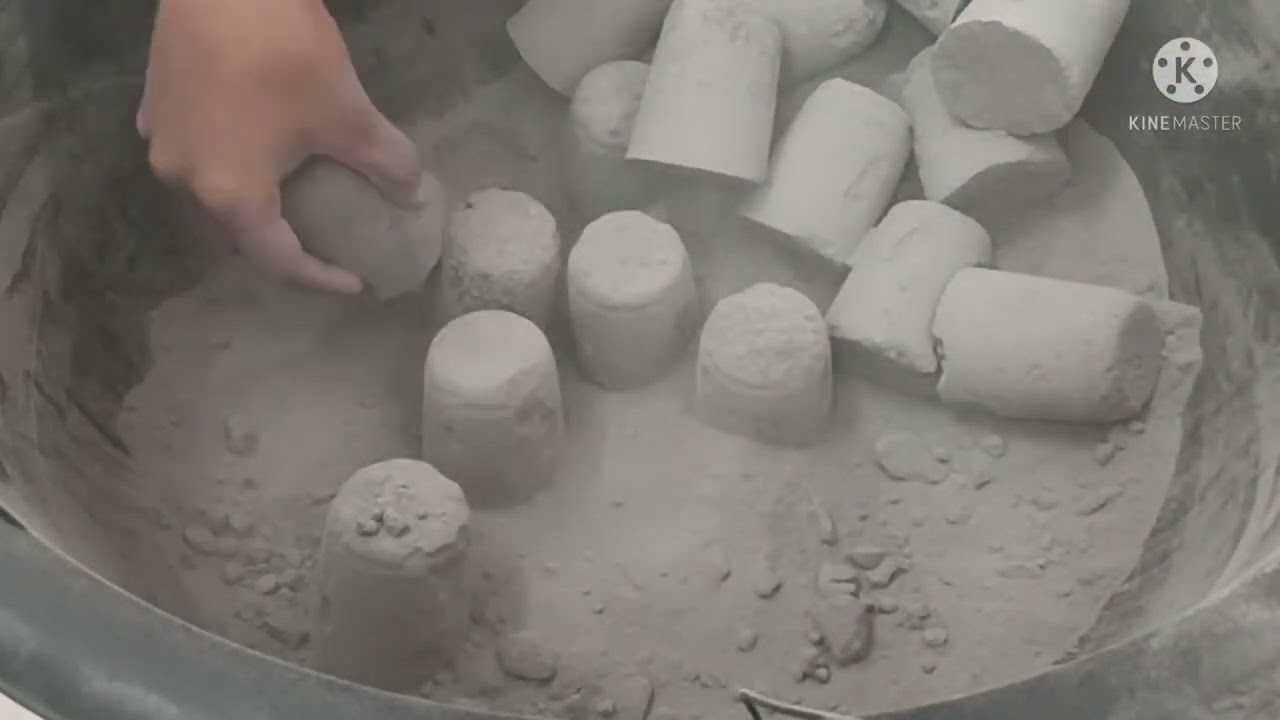 Mini Glass Pure cement Powdery And Dusty Crumbling plz subscribe