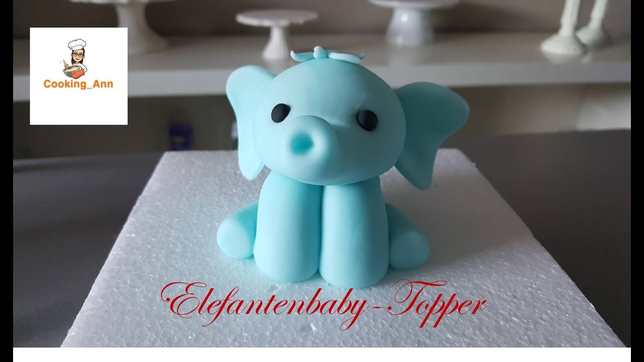 Elefantenbaby-Topper | Baby elephant topper | simple | einfach | Tutorial