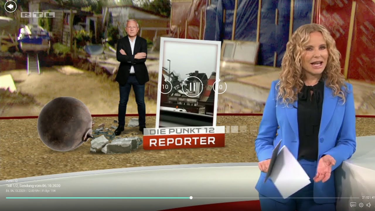 RTL Punkt12 06.10.2020 Hausabriss Husum Süderstraße Michael Carstens