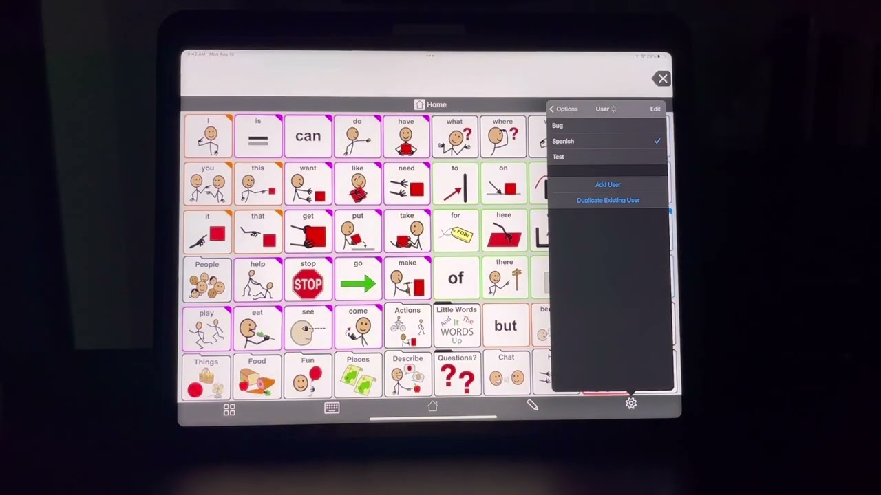 Setting up Proloquo2Go for English & Spanish (bilingual user)