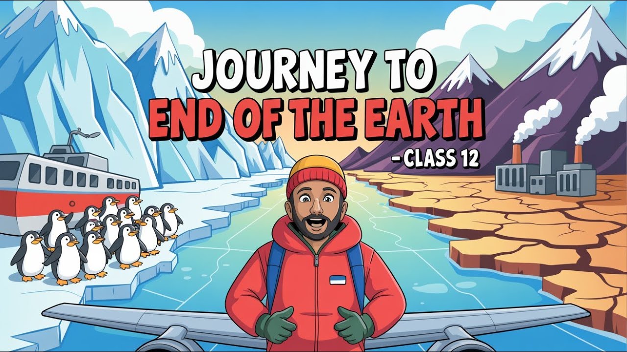 Journey To End Of The Earth Class 12 English |Animated | Full (हिंदी में) Explained Class 12 English