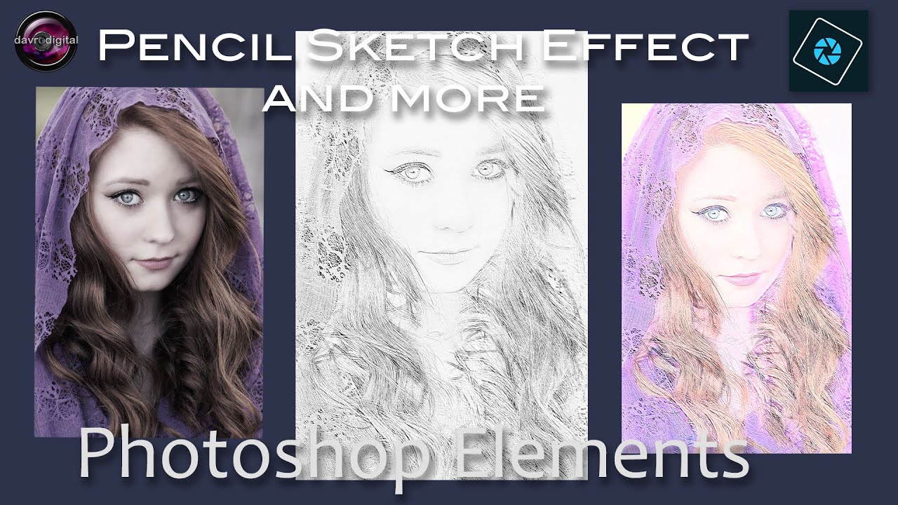 Pencil Sketch Effect and more Photoshop Elements
