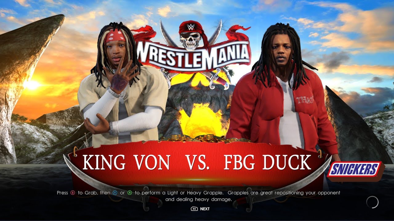 WWE 2K22 - King Von VS FBG Duck 1V1 Match | Who Will Win?? | Xbox Series X/S