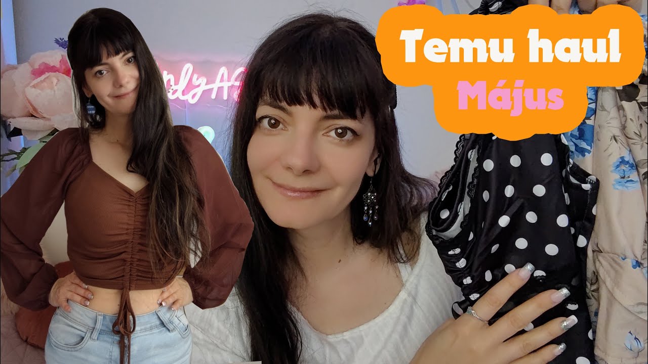 Májusi TEMU HAUL csacsogással és egy eladó pöttyös felsőm #asmr #magyarasmr #temuhaul #haulvideo