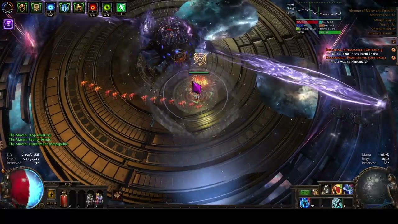 [PoE 3.28] Kinetic Fusillade warden vs Uber Maven