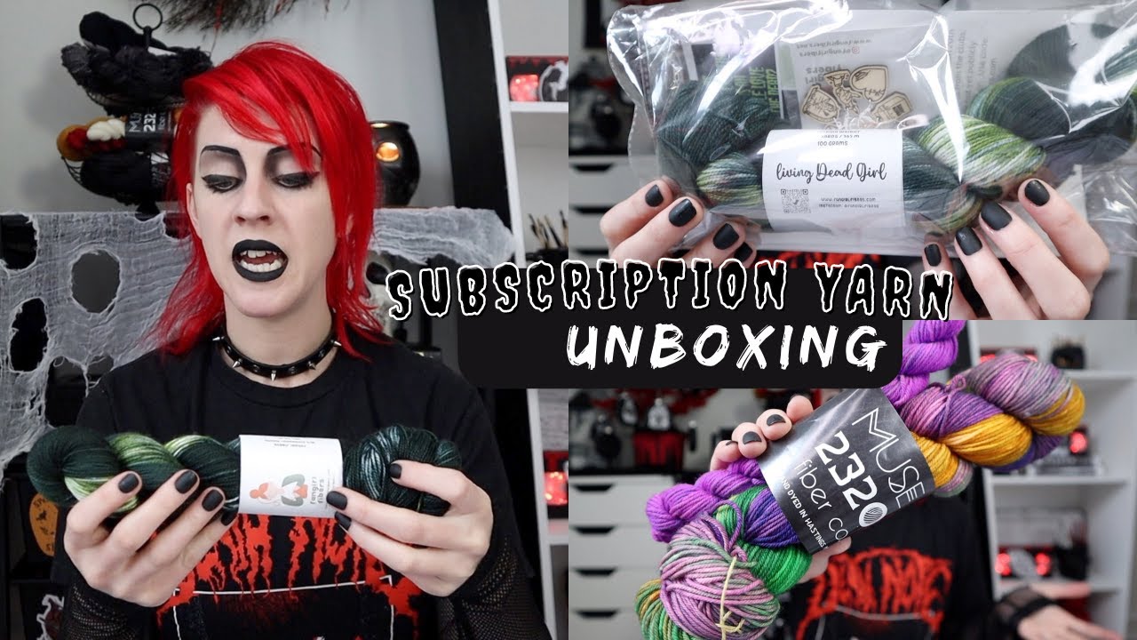 Unboxing February Yarn Subscriptions ~ Hand dyed Yarn Goodies