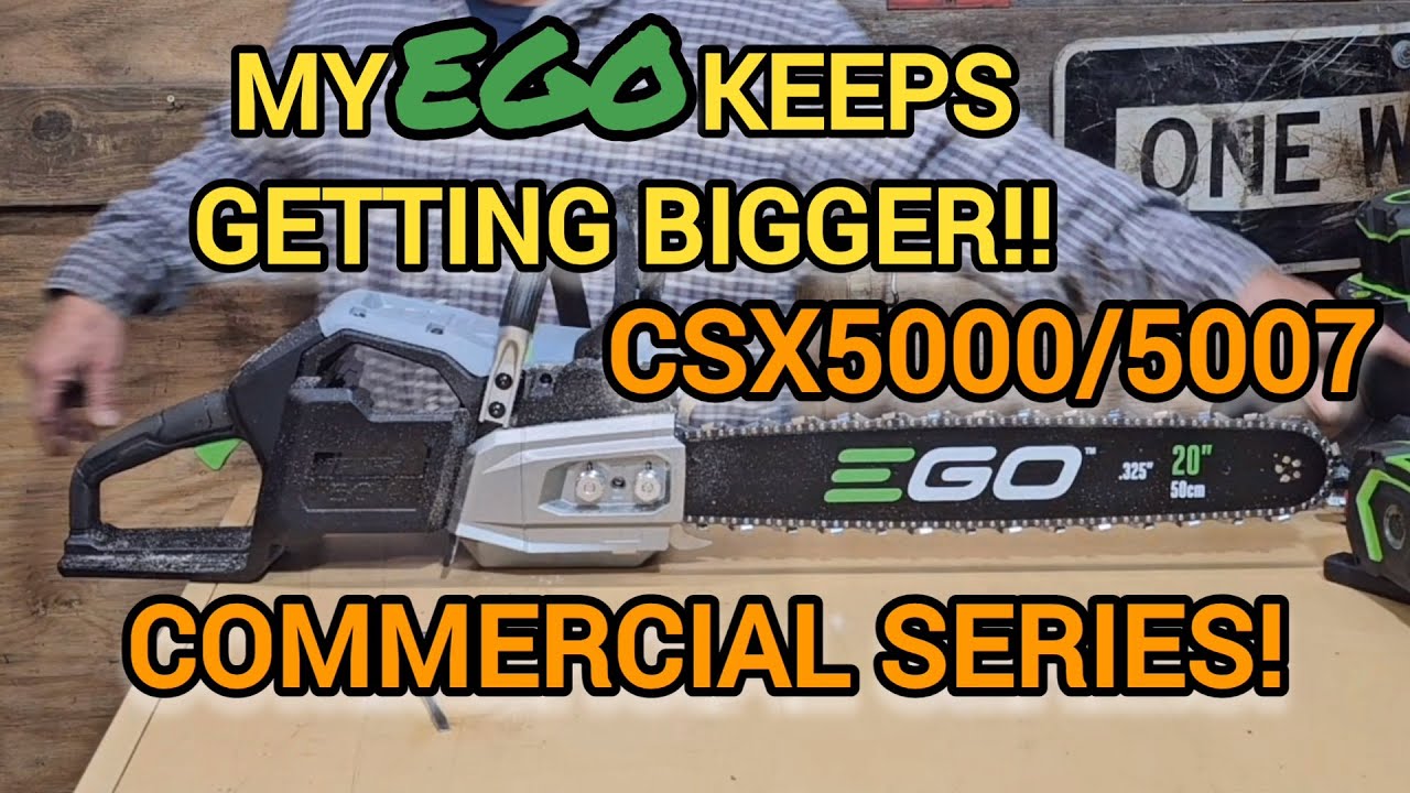 New Ego CSX5000 not CS2000, 20 inch commercial series electric chainsaw review and testing! 3.5kw