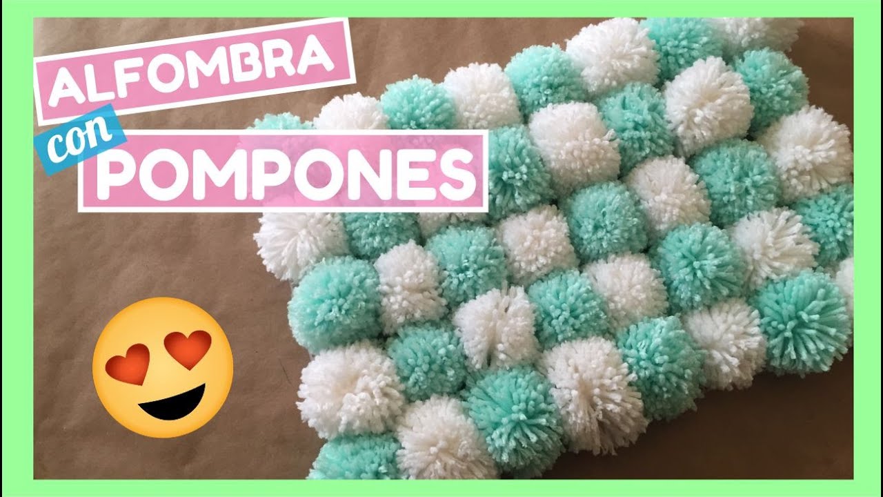 Alfombra con pompones!!! - Súper fácil de hacer!!!