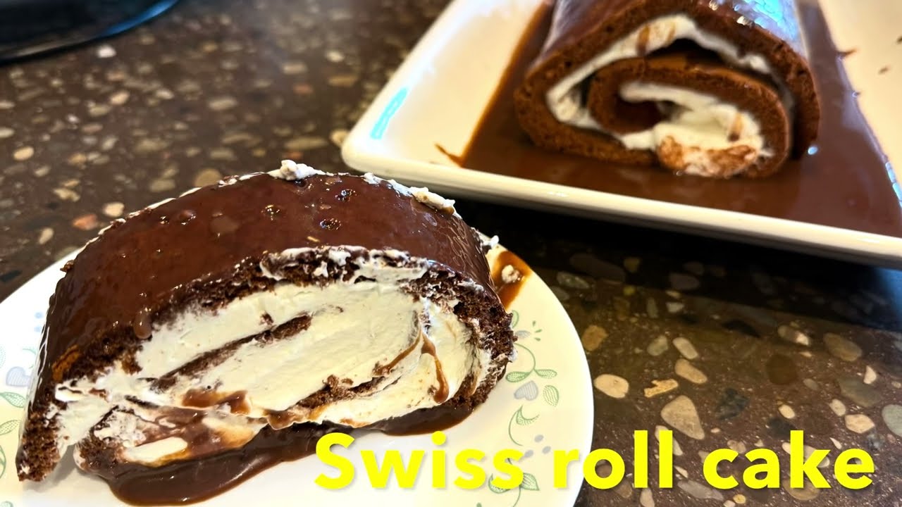 Swiss Roll Cake | Soft, Fluffy and creamy