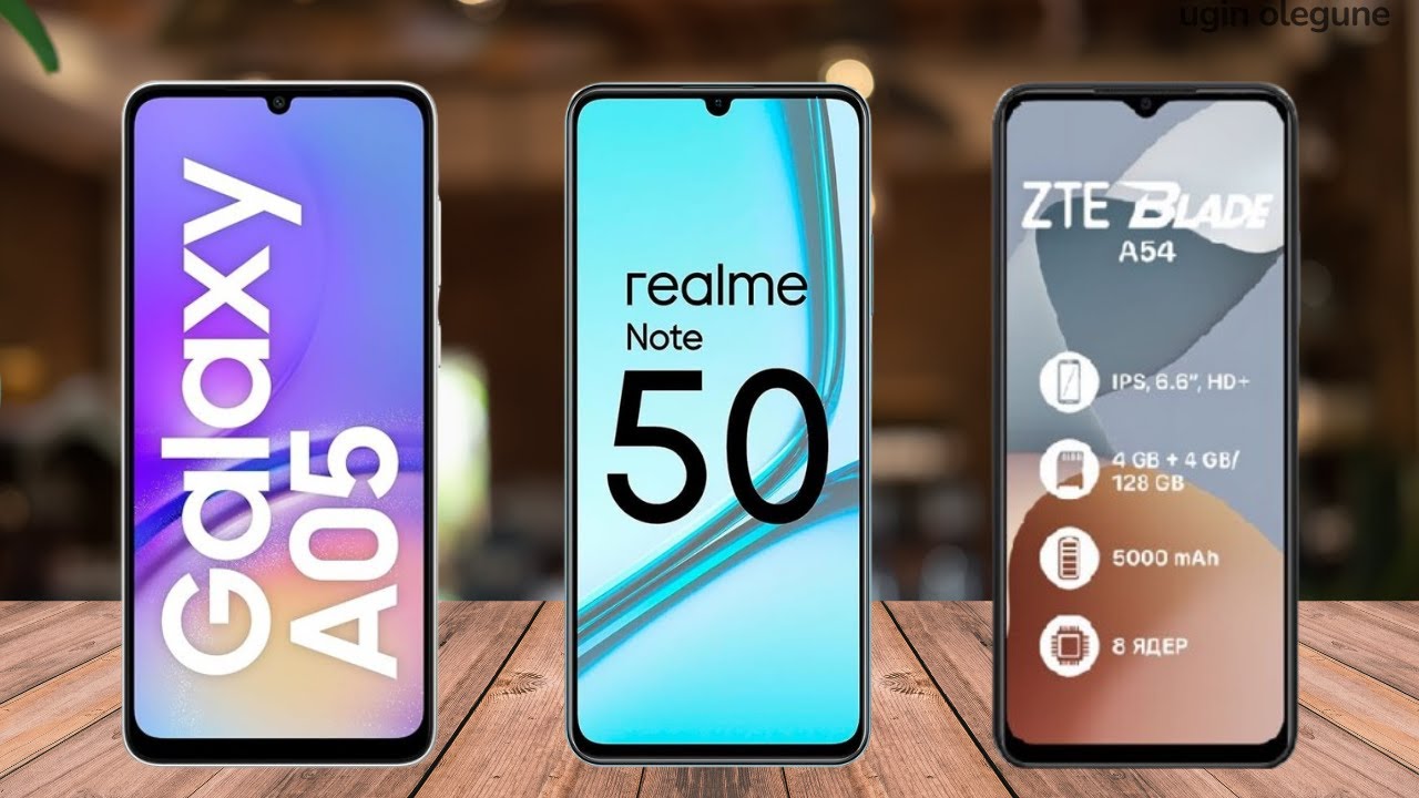 Samsung Galaxy A05 vs Realme Note 50 vs ZTE Blade A54