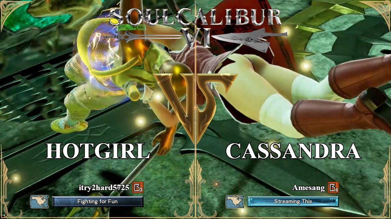 SoulCalibur VI &mdash; itry2hard5725 (Hotgirl) VS Amesang (Cassandra) | Xbox Series X Ranked