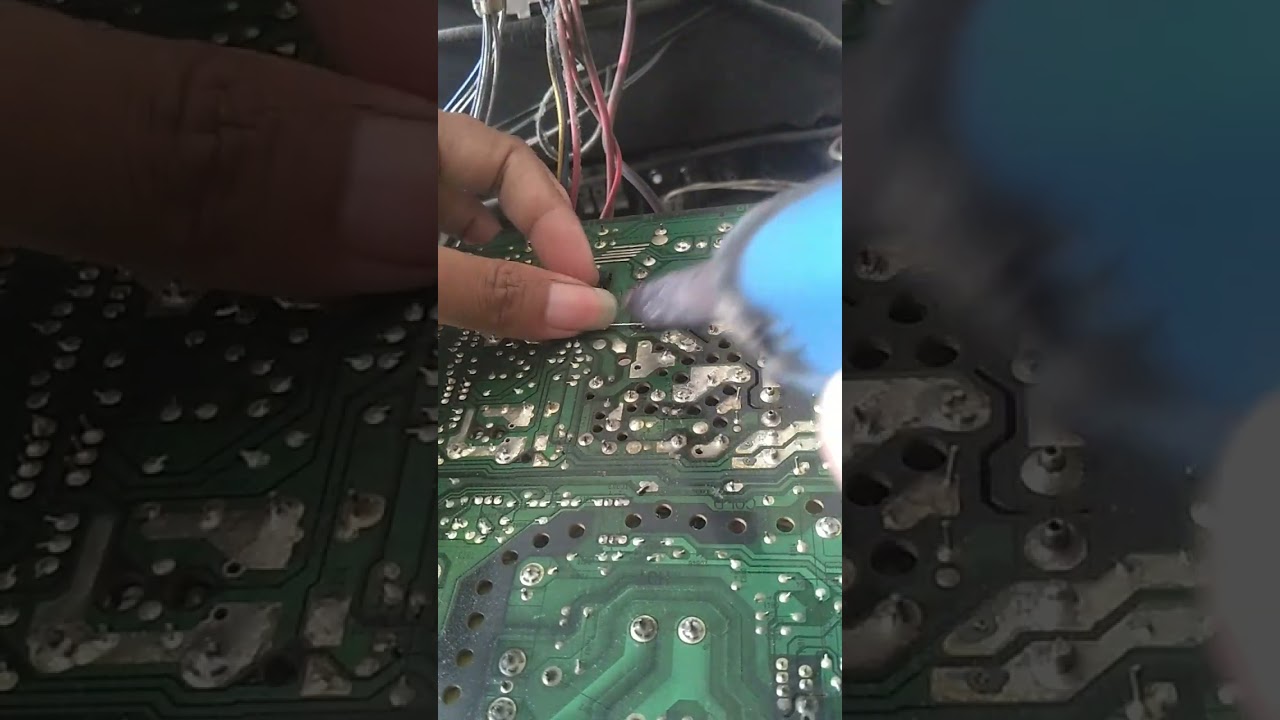 servis cepat gambar tv garis garis buku 