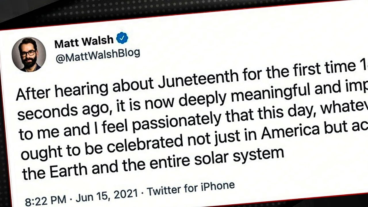 Right-Winger Gets Pissy Over Juneteenth