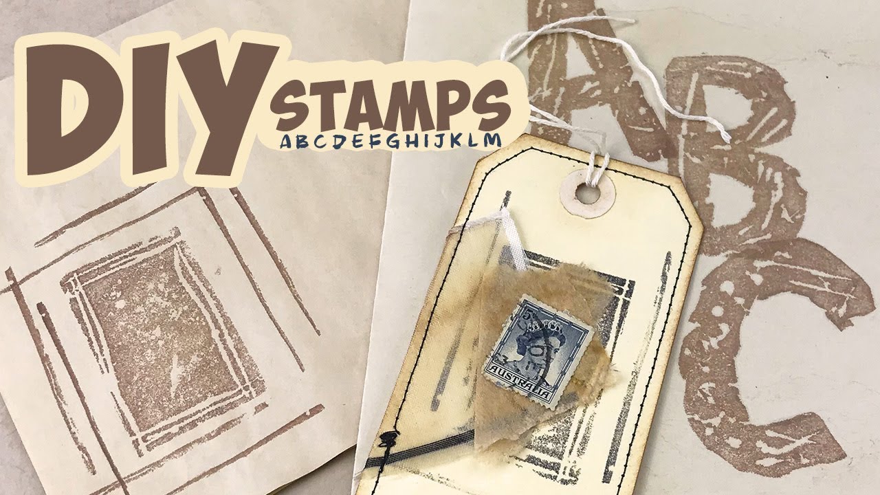 DIY vintage alphabet stamps