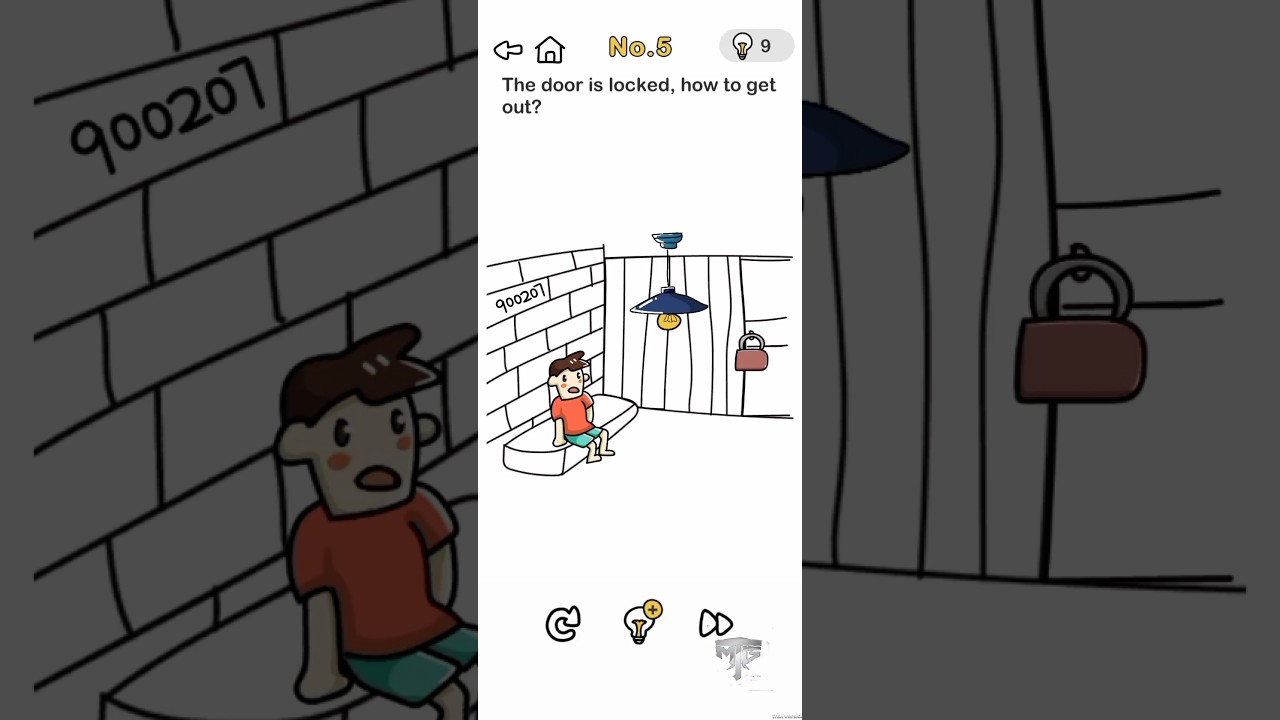 Brain Out Escape Room Level 5 The Door Is Locked, How To Get Out ?