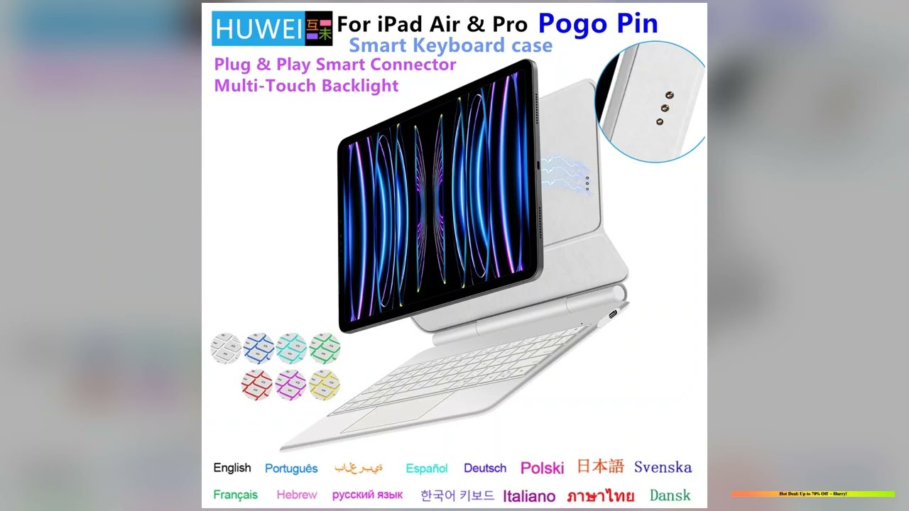 Pogo Pin Magic Keyboard For iPad Pro 11 129 Smart Case Keyboard Cover For iPad Air 11 13 M2M3Air 7