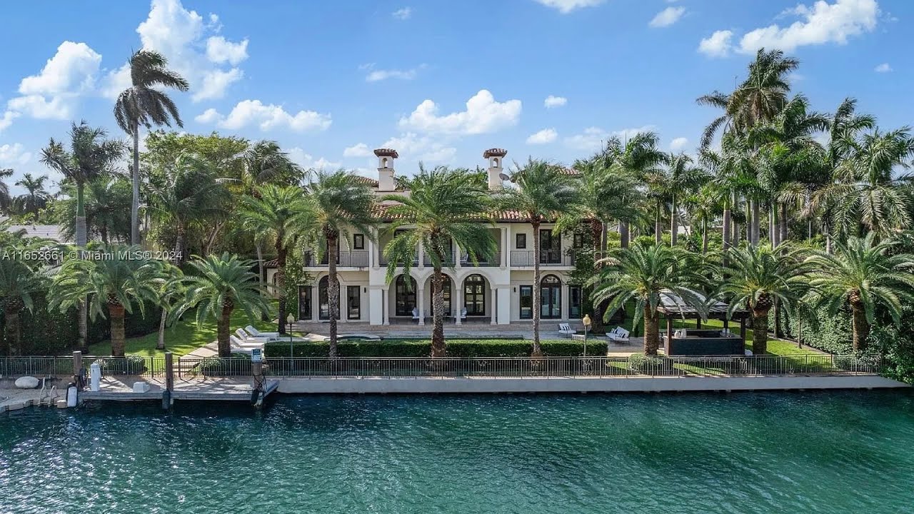 A Lavish Mediterranean Estate On Sunset Island III In Miami Beach FL #realestate #hometour #miami