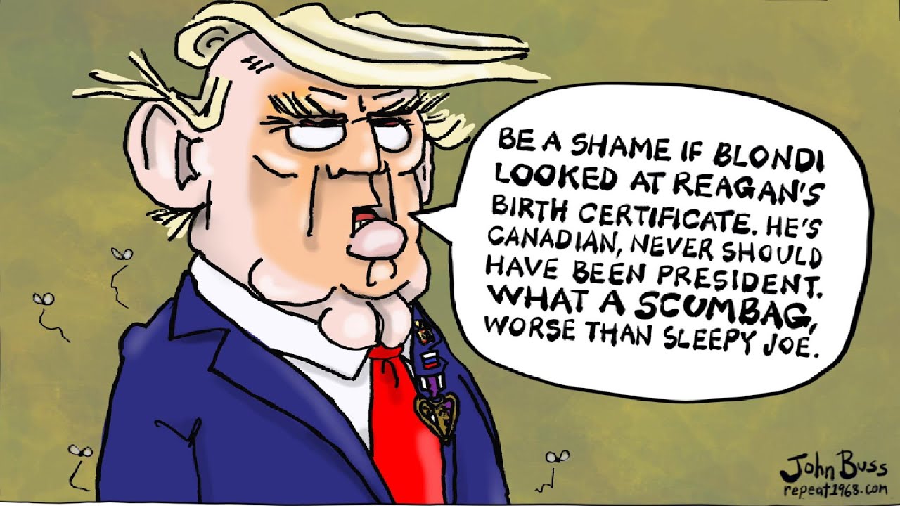 OCTOBER 24 Funny American Political Cartoon - Breaking News - US Politic Caricature - Trump Satire