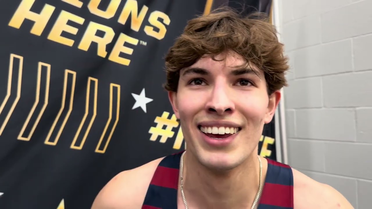 Penn’s Tiago Socarras after taking 4th in NCAA indoor 800 final as a true freshman